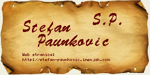 Stefan Paunković vizit kartica